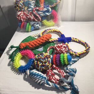 8-Pack Dog Rope Toy Set – Interactive Chew Toys for Puppies